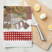 CHRISTMAS AIREDALE GESCHIRRTUCH (Viertel Falte)