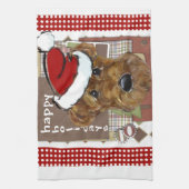 CHRISTMAS AIREDALE GESCHIRRTUCH (Vertikal)