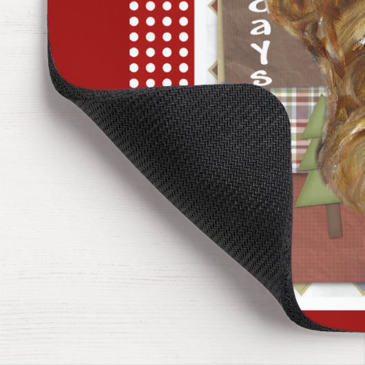 CHRISTMAS AIREDALE MOUSEPAD (Ecke)