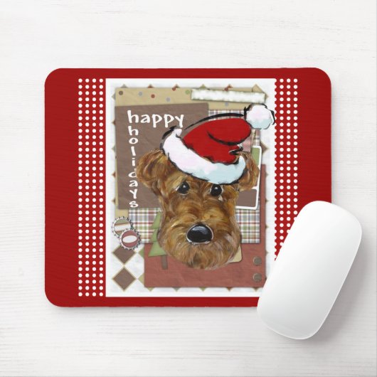 CHRISTMAS AIREDALE MOUSEPAD (Mit Mouse)