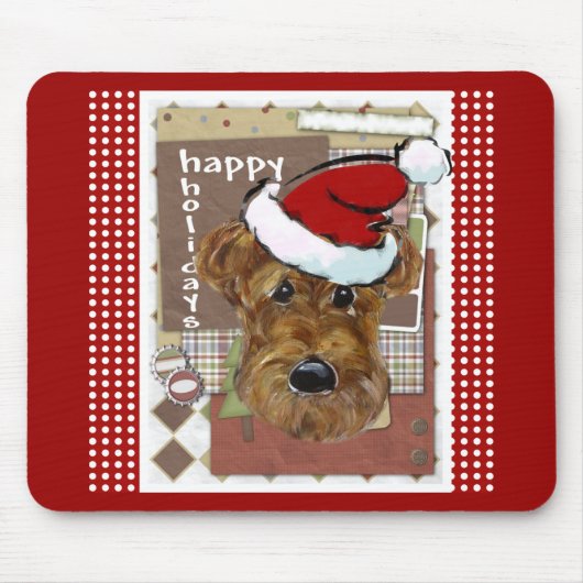 CHRISTMAS AIREDALE MOUSEPAD (Vorne)