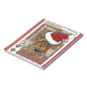 CHRISTMAS AIREDALE NOTIZBLOCK (Rotiert)