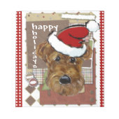 CHRISTMAS AIREDALE NOTIZBLOCK (Vorderseite)