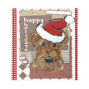 CHRISTMAS AIREDALE NOTIZBLOCK