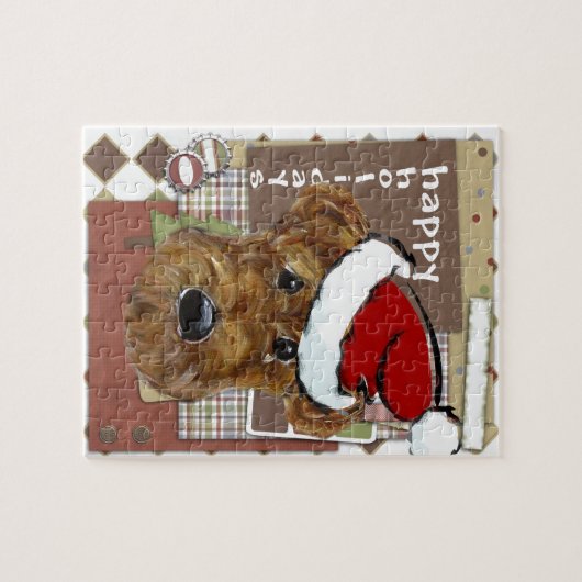 CHRISTMAS AIREDALE PUZZLE (Horizontal)