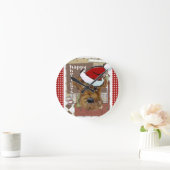 CHRISTMAS AIREDALE RUNDE WANDUHR (Zuhause)