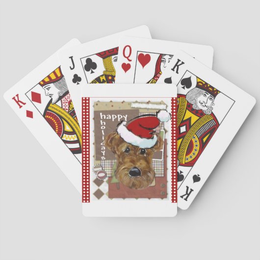 CHRISTMAS AIREDALE SPIELKARTEN (Rückseite)