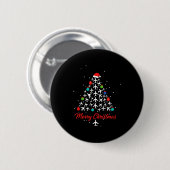 Christmas Airplane Tree Merry Christmas Lot Travel Button (Vorne & Hinten)