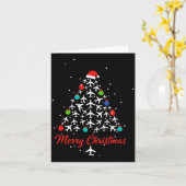 Christmas Airplane Tree Merry Christmas Lot Travel Karte (Gelbe Blume)