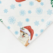 Christmas Akita Fleece Blanket (Ecke)