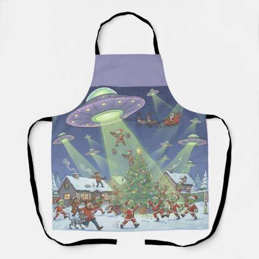 Christmas Alien Invasion, Apron Schürze (Vorderseite)