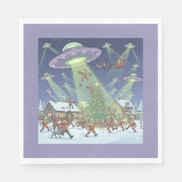 Christmas Alien Invasion, Paper Napkins Serviette