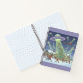 Christmas Alien Invasion, Spiral Notebook Notizblock (Innenseite)