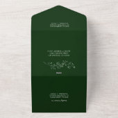 Christmas All in One Wedding Invite Holiday Green  All In One Einladung (Außenbereich)