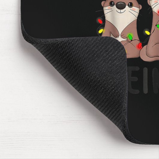 Christmas All Of The Otter Reindeer  Mousepad (Ecke)