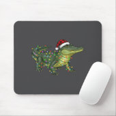 Christmas Alligator Holiday Reptile Funny Festive Mousepad (Mit Mouse)