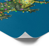 Christmas Alligator Holiday Reptile Funny Festive  Poster (Ecke)