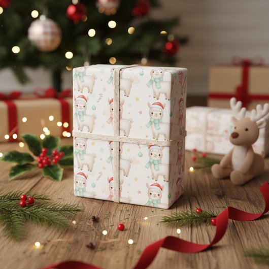 Christmas Alpaca Cute Holiday Llama Winter  Geschenkpapier