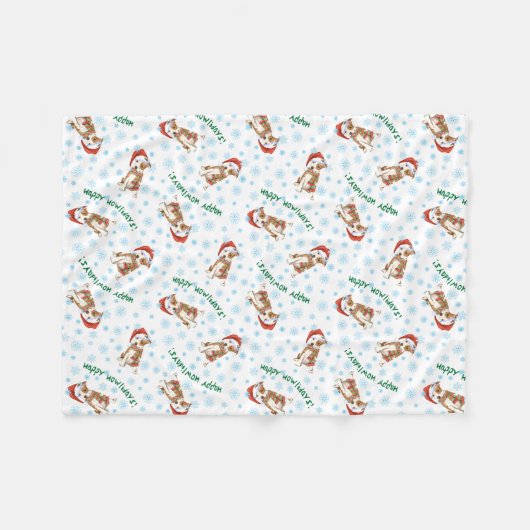 Christmas Am Staff Fleece Blanket (Vorderseite (Horizontal))