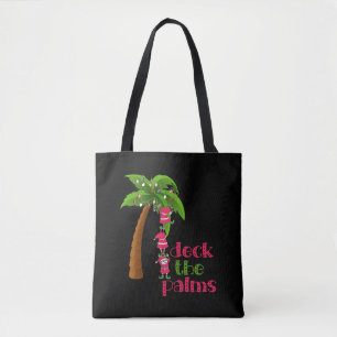 CHRISTMAS AM STRAND Grafik SANTAS ELVES PALM Tasche