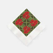 Christmas Amaryllis Cocktail Napkins Serviette (Ecke)