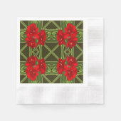 Christmas Amaryllis Cocktail Napkins Serviette (Vorderseite)