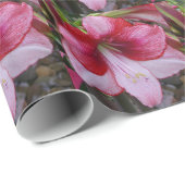 Christmas Amaryllis Red Holiday Floral Geschenkpapier (Rolleneckpunkt)