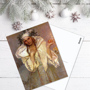 Christmas America Alphonse Mucha Postkarte