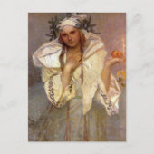 Christmas America Alphonse Mucha Postkarte (Vorderseite)