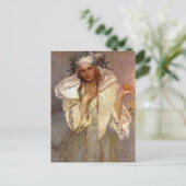 Christmas America Alphonse Mucha Postkarte (Stehend Vorderseite)