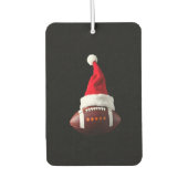 Christmas American Football Ball Santa Hat (1) Autolufterfrischer (Vorderseite)