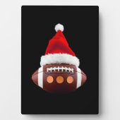 Christmas American Football Ball Santa Hat (2) Fotoplatte (Vorderseite)