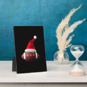 Christmas American Football Ball Santa Hat (3) Fotoplatte (Seite)