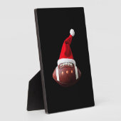 Christmas American Football Ball Santa Hat (3) Fotoplatte (Seite)