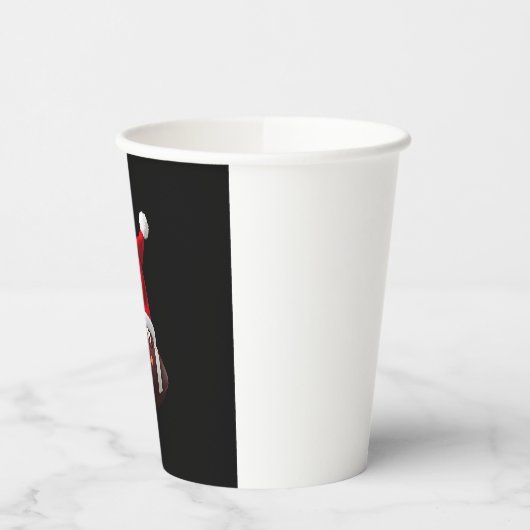 Christmas American Football Ball Weihnachtsmannmüt Pappbecher (Links)