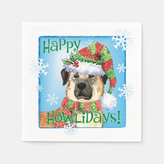 Christmas Anatolian Shepherd Napkins Serviette (Vorderseite)