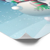 Christmas and New Year greeting card with the imag Poster (Ecke)