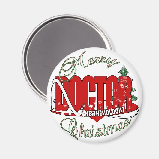 CHRISTMAS ANESTHESIOLOGIST MAGNET (Vorderseite/Rückseite)