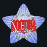 CHRISTMAS ANESTHESIOLOGIST Stern-Aufkleber<br><div class="desc">CHRISTMAS ANESTHESIOLOGISTISCHER ARZT FÜR ANESTHSIOLOGIE GROSSER ROTER ACRONYM MERRY CHRISTMAS - Celebrate</div>