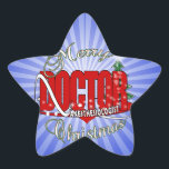 CHRISTMAS ANESTHESIOLOGIST Stern-Aufkleber<br><div class="desc">CHRISTMAS ANESTHESIOLOGISTISCHER ARZT FÜR ANESTHSIOLOGIE GROSSER ROTER ACRONYM MERRY CHRISTMAS - Celebrate</div>