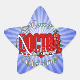 CHRISTMAS ANESTHESIOLOGIST Stern-Aufkleber