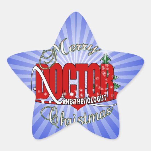 CHRISTMAS ANESTHESIOLOGIST Stern-Aufkleber (Vorderseite)