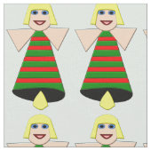 Christmas Angel Bell Craft Fabric Stoff (Nahaufnahme)