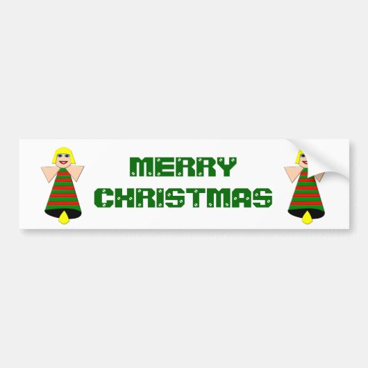 Christmas Angel Bell Custom Autoaufkleber (Vorne)