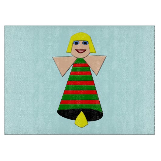 Christmas Angel Bell Cutting Board Schneidebrett (Vorderseite)