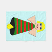 Christmas Angel Bell Fleece Blanket (Vorderseite (Horizontal))