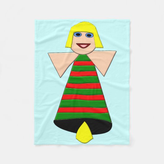 Christmas Angel Bell Fleece Blanket (Vorderseite)