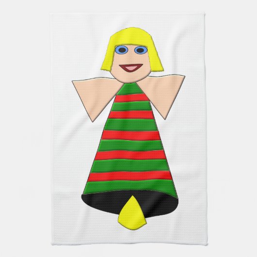 Christmas Angel Bell Kitchen Tow Handtuch (Vertikal)