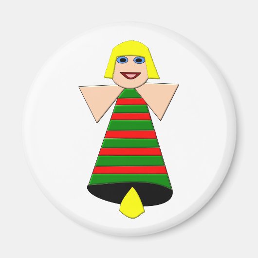 Christmas Angel Bell Magnet (Vorne)