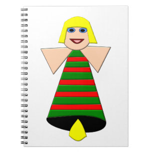 Christmas Angel Bell Notebook Notizblock